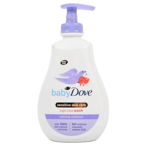 baby dove night time wash sensitive skin 400 ml -- 6 per case