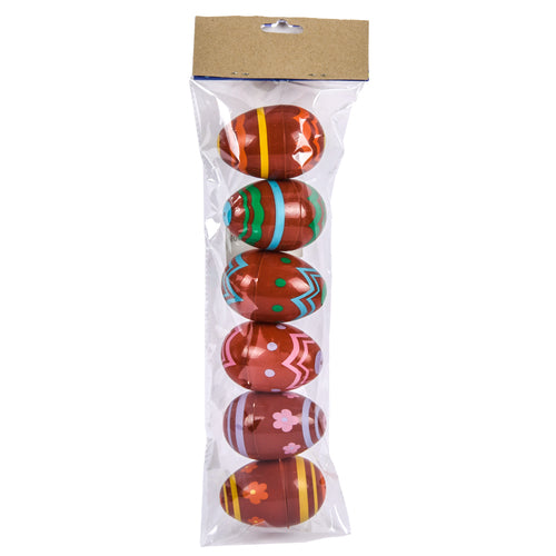 he easter egg 6pk chocolate finish-5.3 7.8cm -- 36 per case