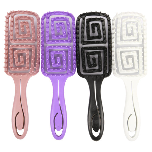hair brush w disp tangle free rect asst color -- 12 per box