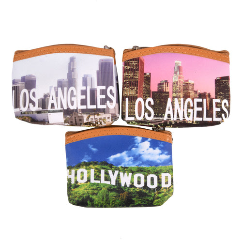 key chain coin purse la hollywood design -- 12 per box