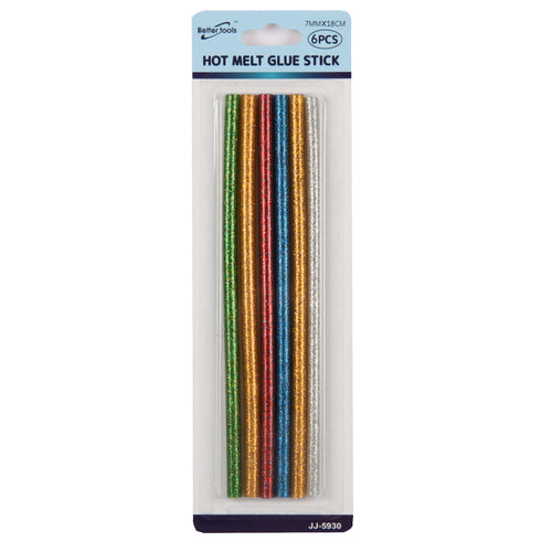 glue gun refill 6ct asst glitter color -- 12 per box