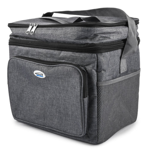 lunch bag cooler 24-can w hard case grey -- 6 per case