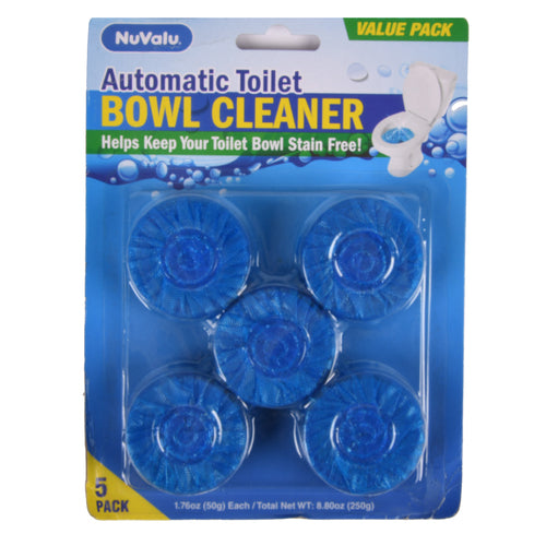 nuvalu toilet bowl cleaner blue 5pk -- 24 per case