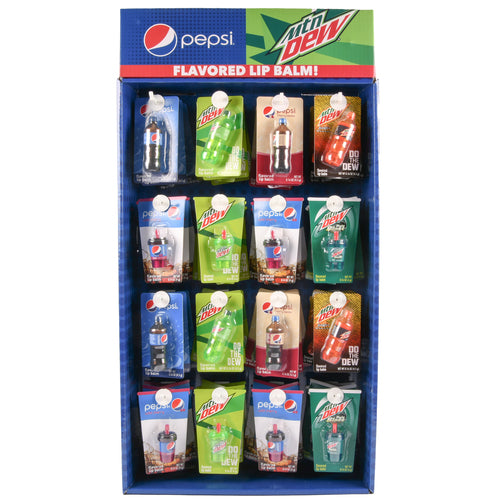 lip balm pepsi products flavored asst display -- 64 per case