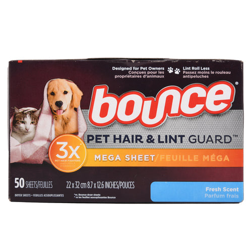 bounce 3x mega sheet 50 ct -- 6 per case
