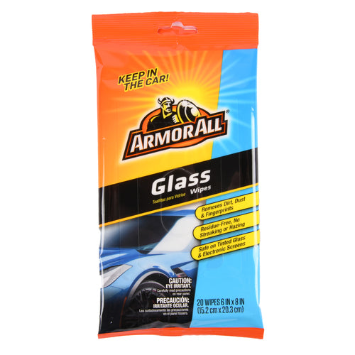 armor all cleaning glass wipes 20ct pouch -- 6 per case