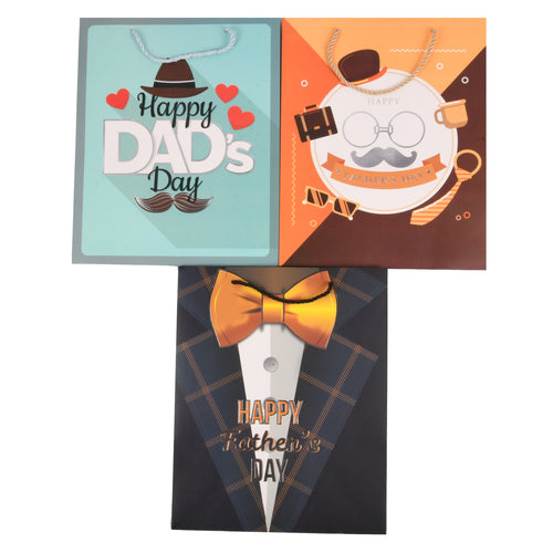 gift bag small happy fathers day 3 asst designs -- 12 per box