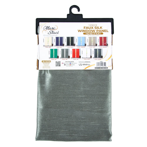 faux silk-1pc gray window panel 54x84 -- 12 per case