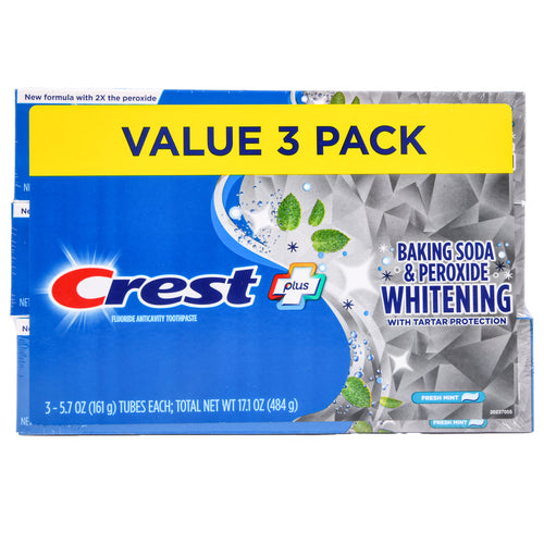 crest toothpaste baking soda peroxide 3pk x 5.7 oz -- 4 per case
