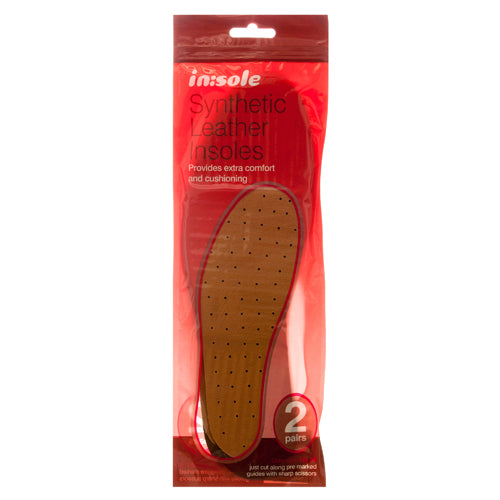 nuvalu synthetic leather insoles - 72 pairs per case -- 24 per box