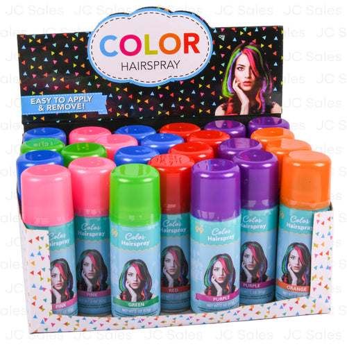 color hair spray assorted -- 24 per case