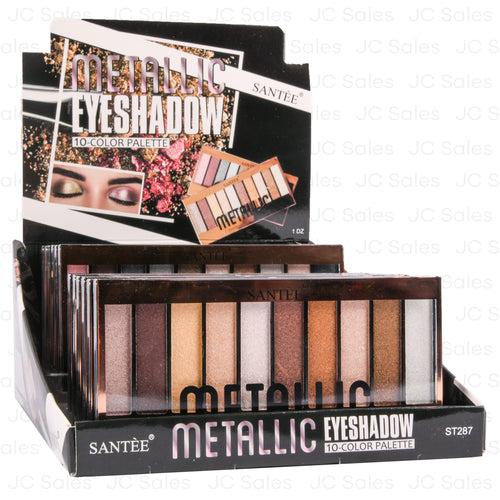 santee metallic eyeshadow 10-color palette -- 12 per box