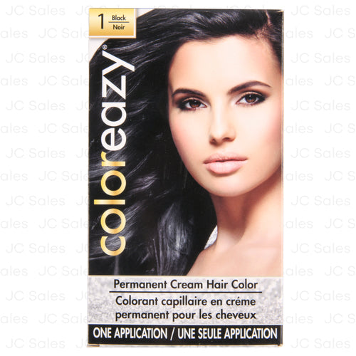 coloreazy permanent hair color black -- 12 per case
