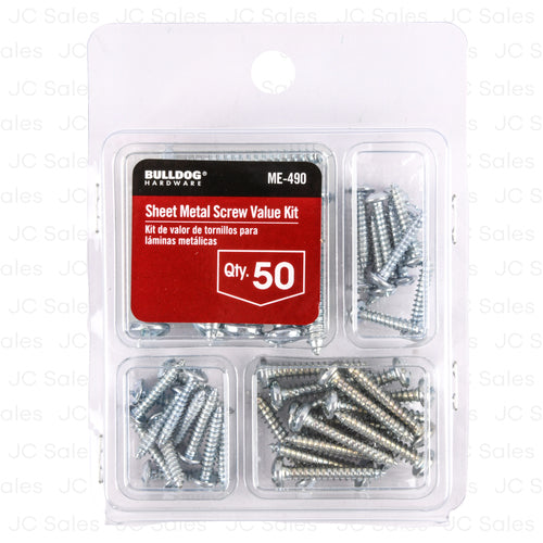 sheet metal screw value kit 50pc -- 36 per case