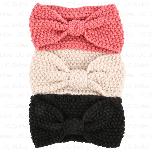 hw winter crochet headband asst col -- 12 per box