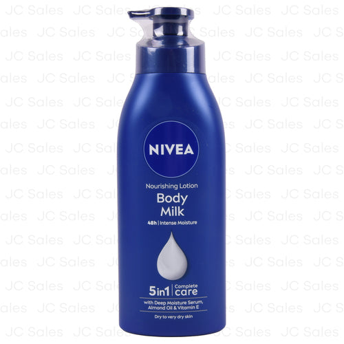nivea body milk 5in1 lotion w pump 400 ml -- 12 per case