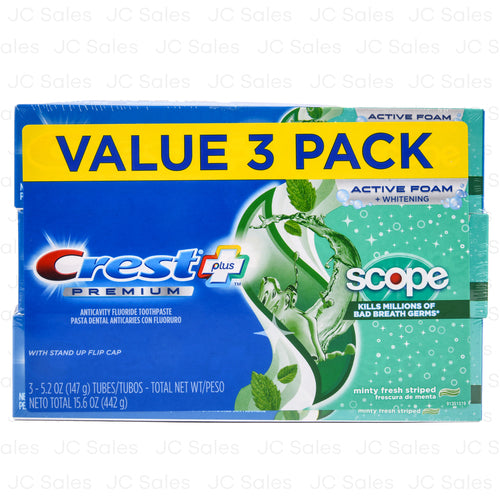 crest plus toothpaste w scope minty fresh 5.2 oz -- 12 per case