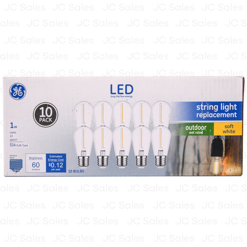 ge led string light replace bulbs 60lum 10 pk -- 32 per case
