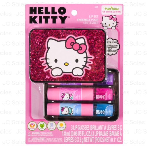 hello kitty lip balm in glitter box 3pk -- 12 per box