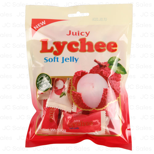 juicy lychee soft jelly 100 gr -- 24 per case