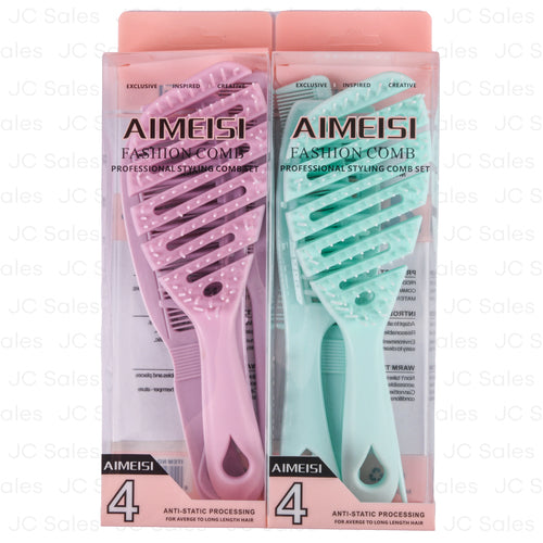 aimeisi fashion comb set asst color 4pc -- 24 per box