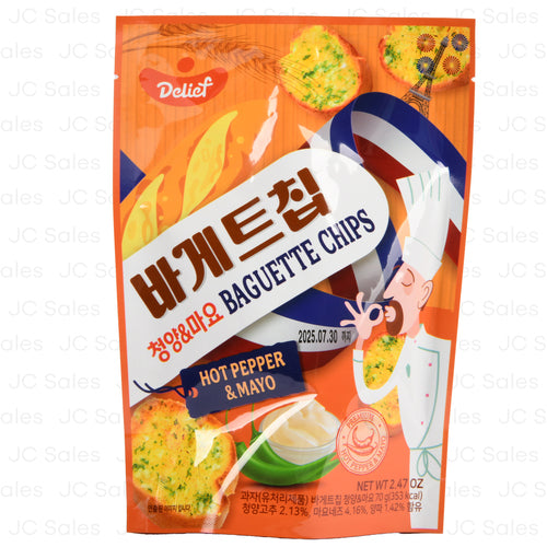 delief baguette chips hot pepper mayo flav 70 gr -- 24 per case