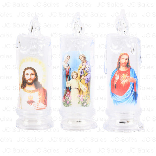 plastic religious led candle 7 -- 24 per case