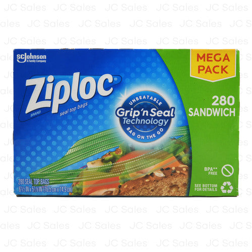 ziploc sandwich seal top bag 280 ct -- 9 per case