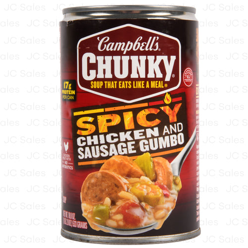 campbell s spicy chicken sausage gumbo soup 18.8 oz -- 12 per case