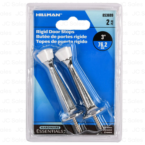hillman rigid door stops chrome 3 2 pc -- 40 per case