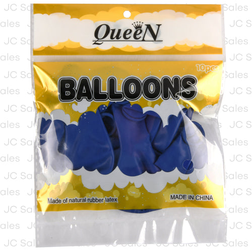 rubber balloons blue 10 pc -- 12 per box