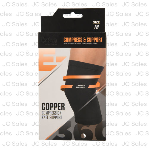 copper compression knee support black asst sz -- 24 per case