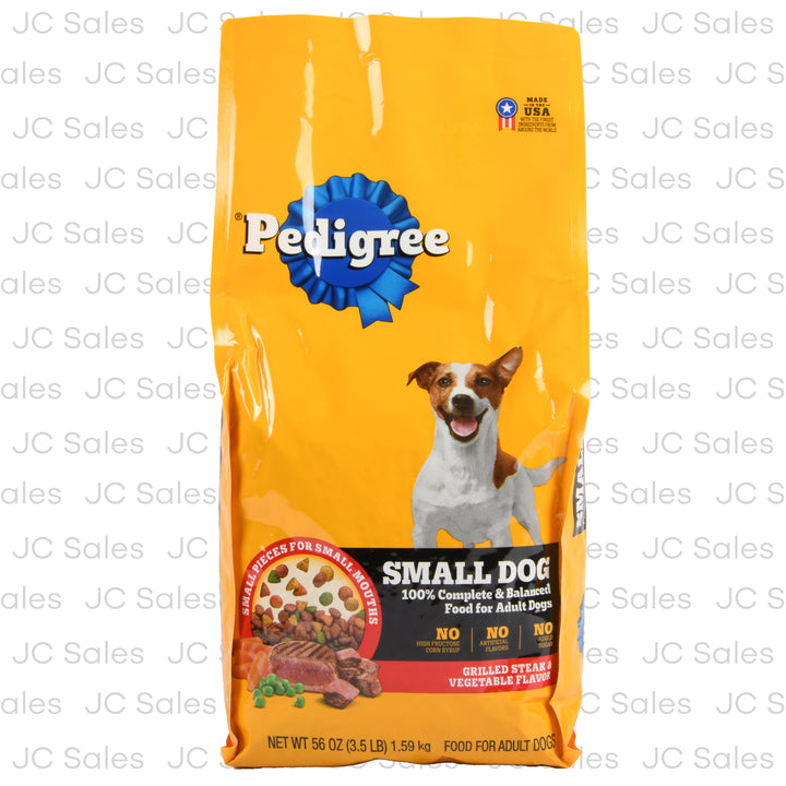 pedigree dry food small dog steak veggie 3.5 lb -- 4 per case