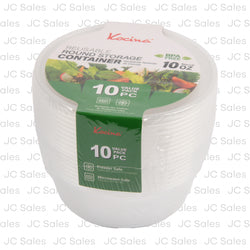 plastic 10pk round storage 300ml clear -- 24 per case