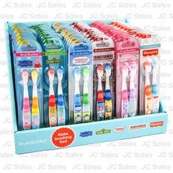 licensed kids toothbrush asst disp 2 pk pdq -- 72 per case