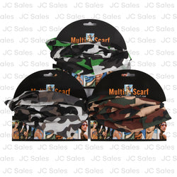 multifunctional scarf camouflage asst col -- 12 per box