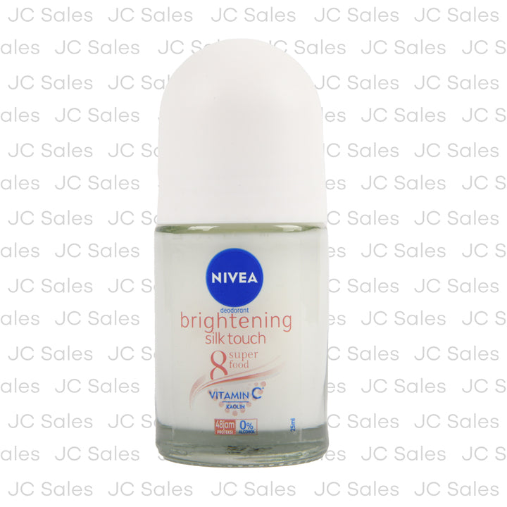 nivea roll on men brightening silk touch 25 ml -- 30 per case