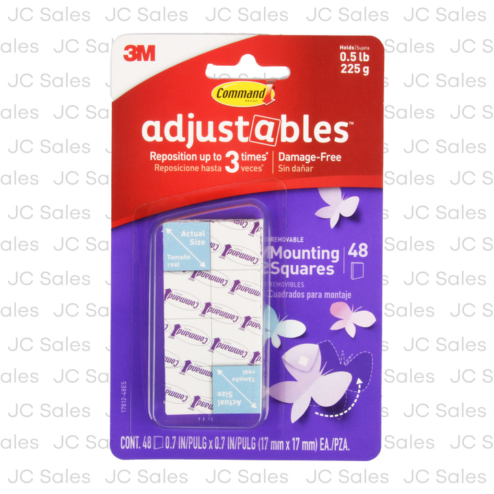 command adjustable mounting squares 48 ct -- 24 per case