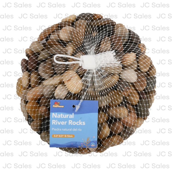 natural river polish rocks asst color 8-12 cm -- 10 per case