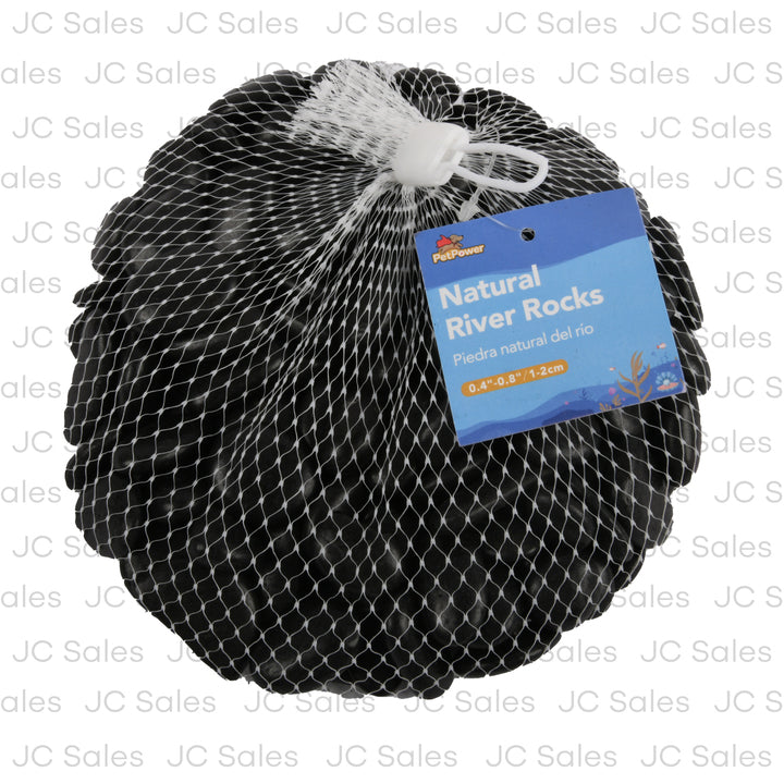natural river polish rocks black 1-2 cm -- 10 per case
