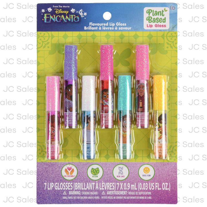 encanto flavored lip gloss 7 pk -- 12 per box