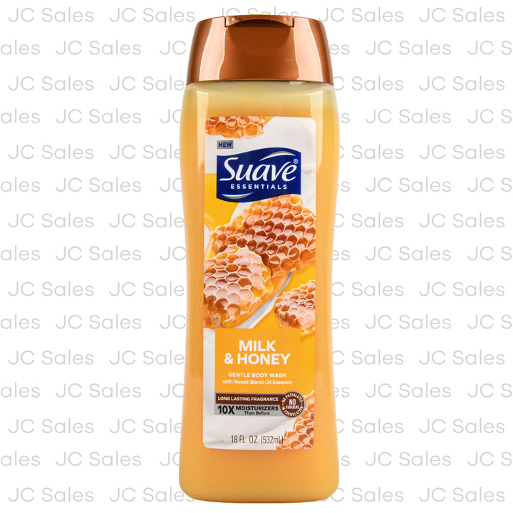 suave body wash milk honey 18 oz -- 6 per case