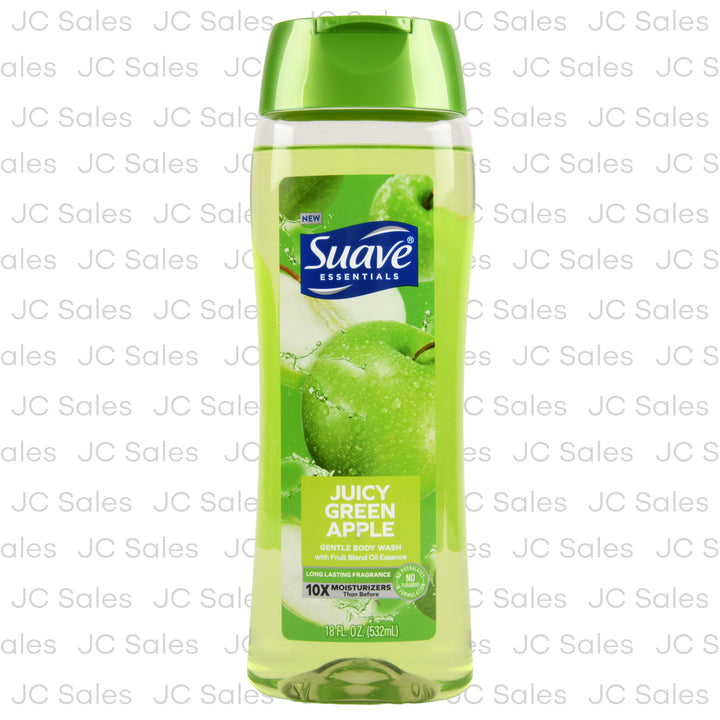 suave body wash juicy green apple 18 oz -- 6 per case