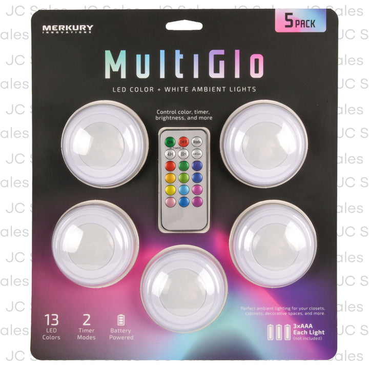 multiglo led color ambient light w control 5 pk -- 6 per box