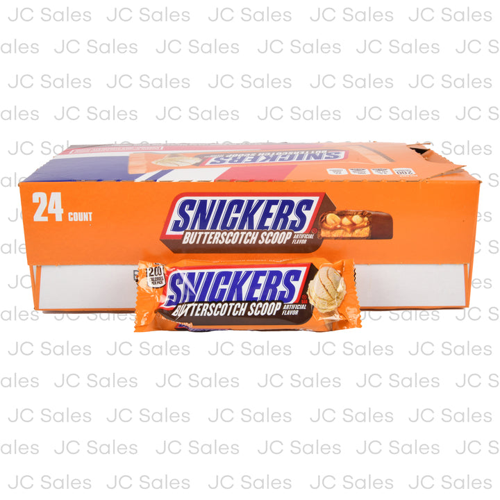 snickers butterscotch chocolate singles 1.41 oz -- 12 per box