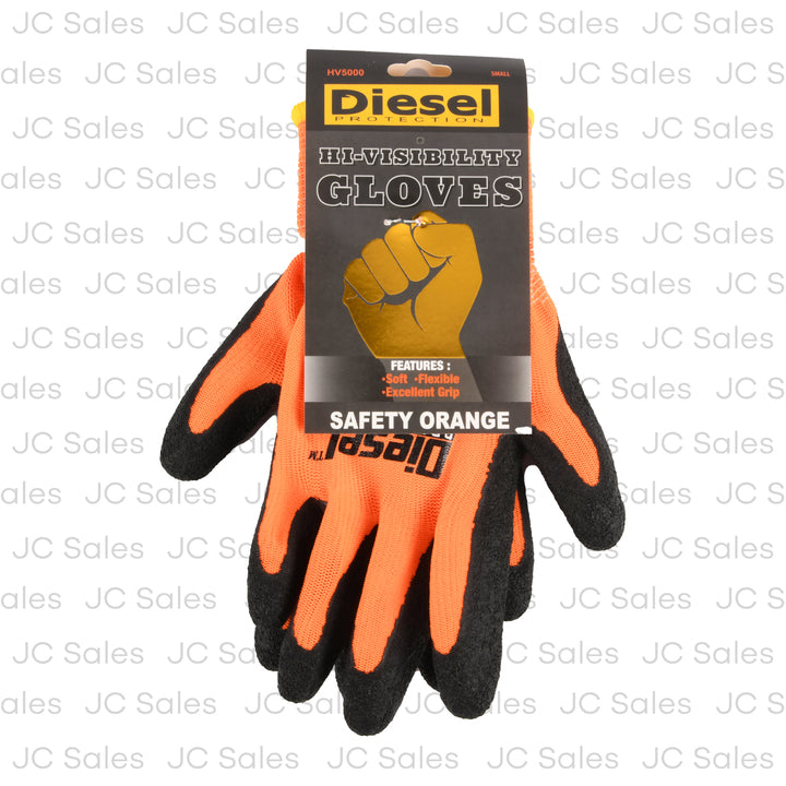 diesel glove orange hi-visibility small -- 12 per box