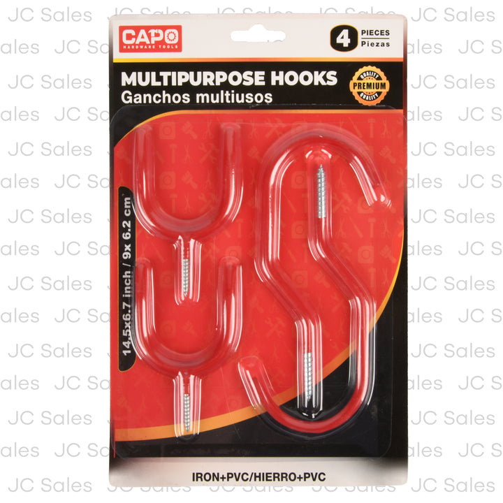 multipurpose hooks 4pc -- 24 per box