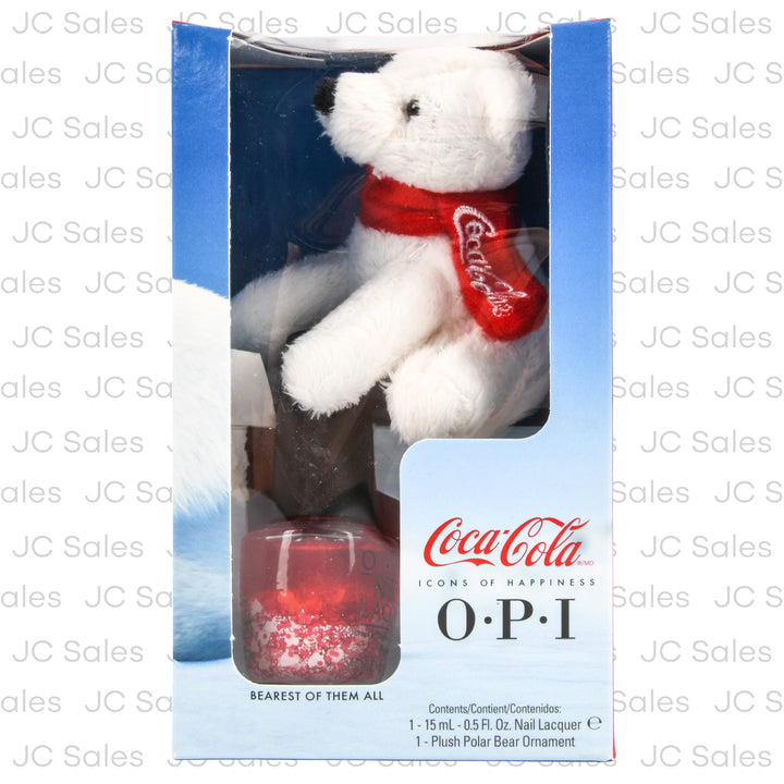 opi red white nail lacquer w coca-cola bear -- 12 per case