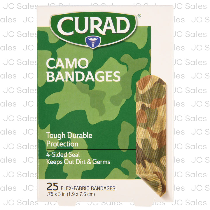 curad camo bandages green 25 ct -- 24 per case
