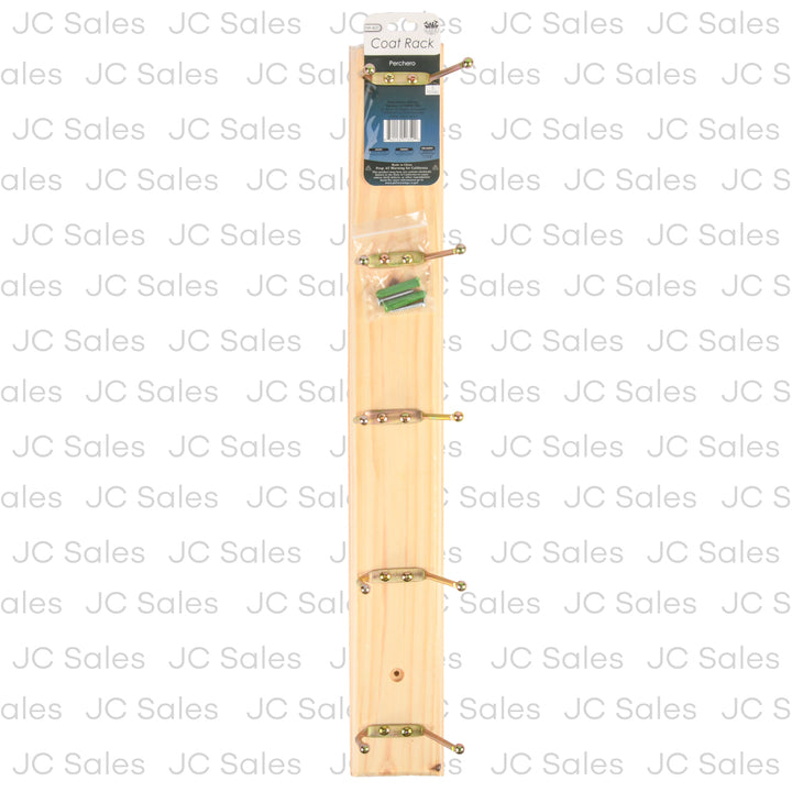 wooden coat rack w 5 hooks -- 24 per box